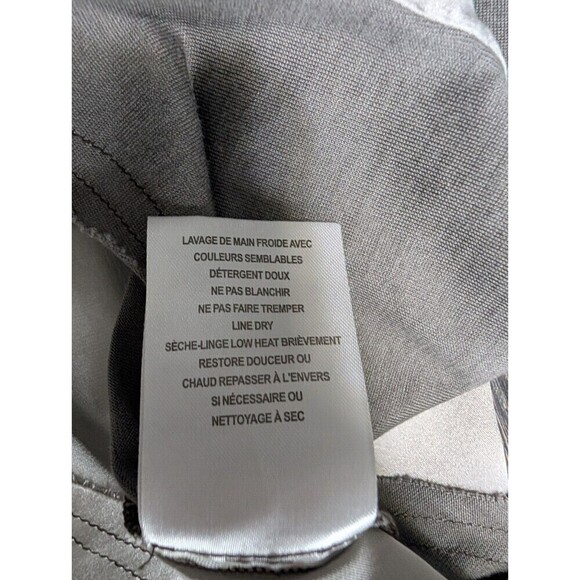 Go by Go Silk Small Black Gray Ombre 1/2 Zip Up Blouse Top Shirt N92 - Picture 9 of 11